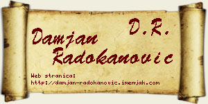Damjan Radokanović vizit kartica